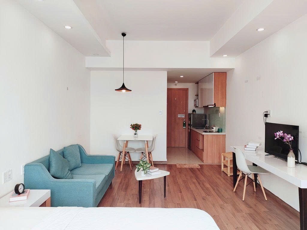 Phòng trọ Studio 40m2 tại PTC House Trần Bình Trọng - Gò Vấp - Phòng khách