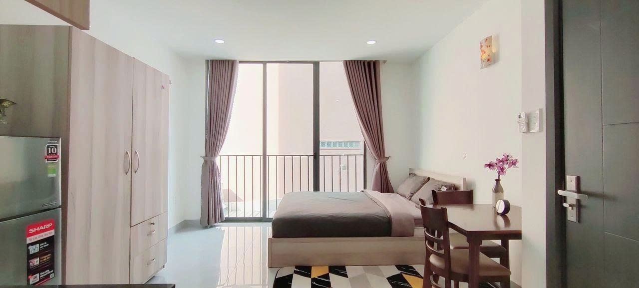 Phòng trọ Studio 25m2 tại PTC House Phan Văn Trị - Bình Thạnh - Phòng ngủ