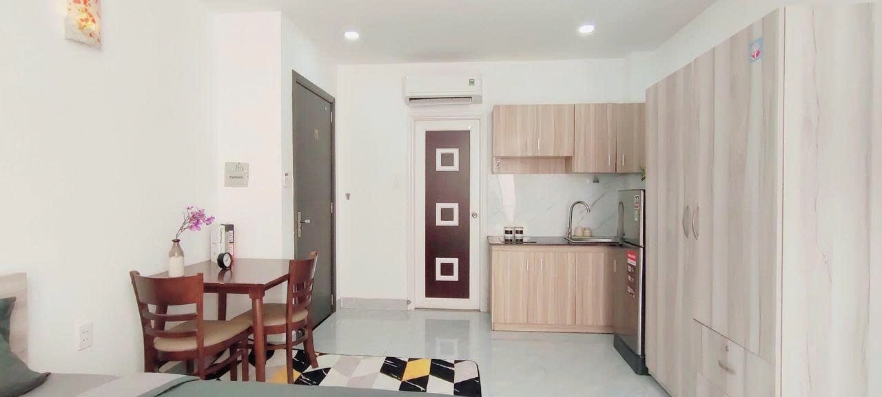 Phòng trọ Studio 25m2 tại PTC House Phan Văn Trị - Bình Thạnh - Phòng bếp