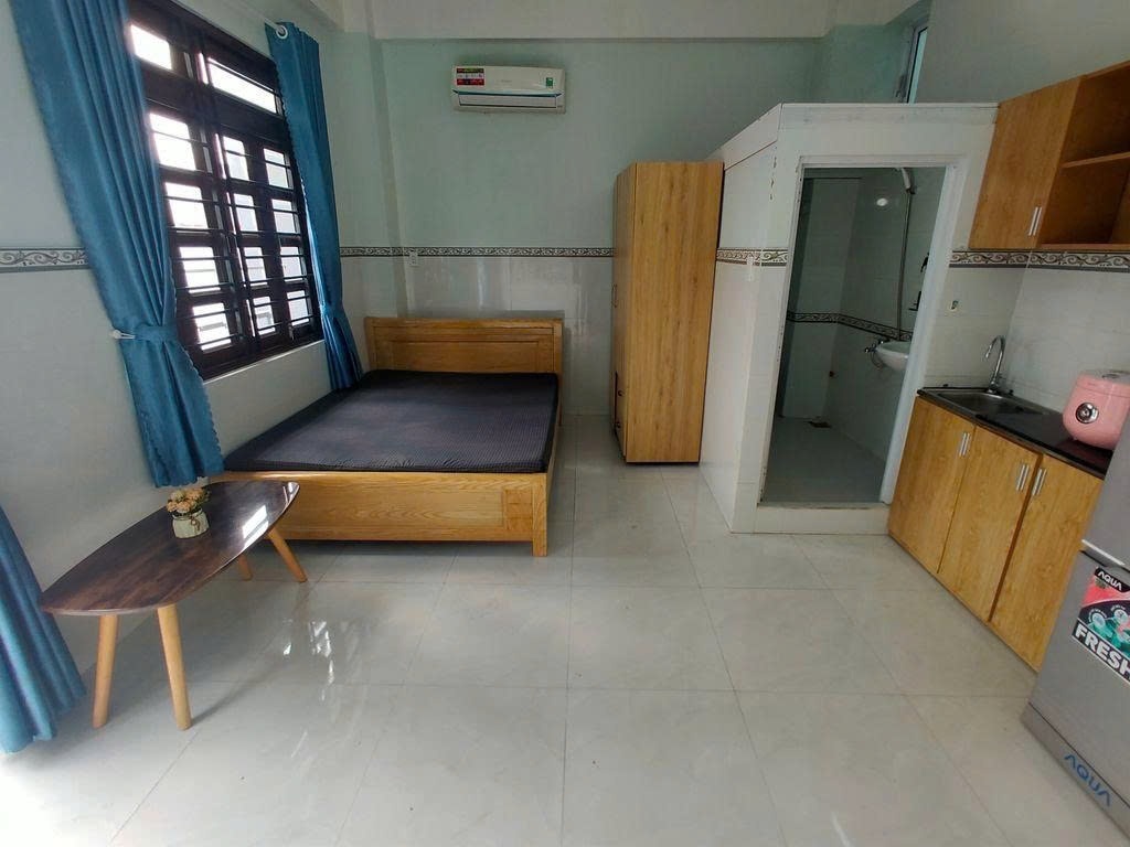 Phòng trọ Studio 20m2 tại PTC House 3 Trường Sơn - Tân Bình - Phòng ngủ