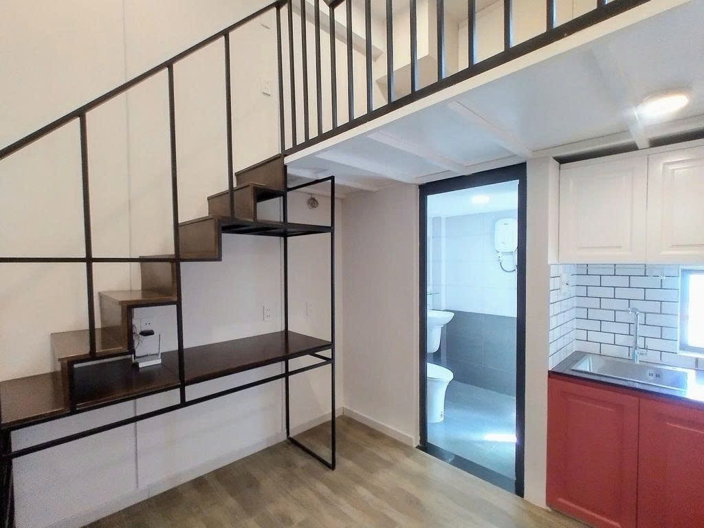 Phòng trọ Duplex 15m2 tại PTC House 1 Huỳnh Tấn Phát - Quận 7 - Phòng khách