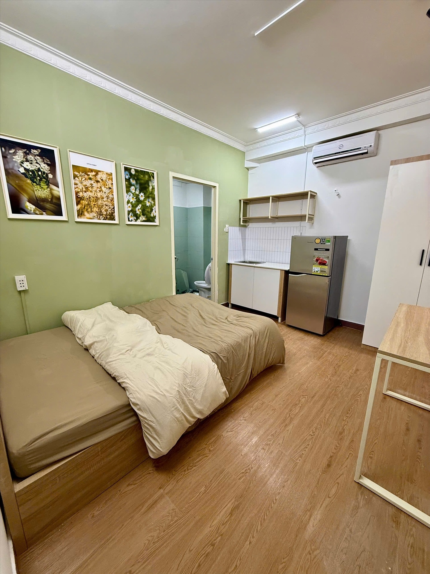 Phòng trọ Studio 25m2 tại CN House Nguyễn Hữu cảnh - Bình Thạnh - Phòng ngủ