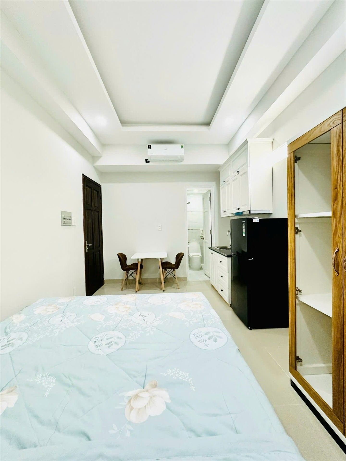 Phòng trọ Studio 25m2 tại Diamond House Bạch Đằng - Bình Thạnh - Phòng ngủ