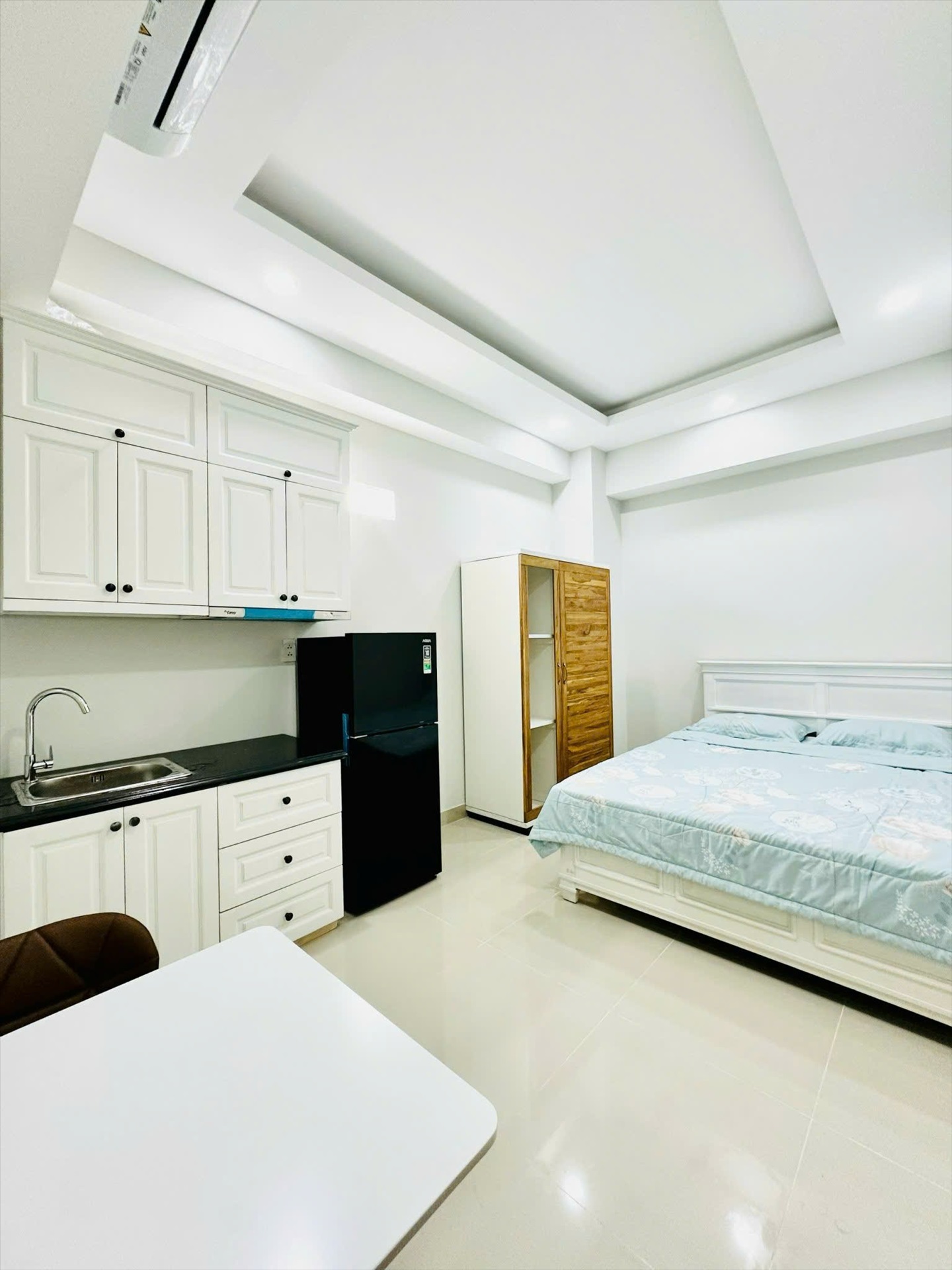 Phòng trọ Studio 25m2 tại Diamond House Bạch Đằng - Bình Thạnh - Phòng ngủ