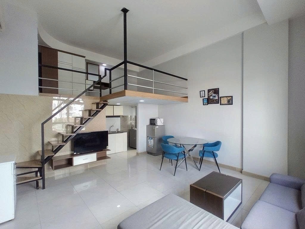 Phòng trọ Duplex 25m2 tại PTC House 3 Nguyễn Thị Thập - Quận 7 - Phòng khách