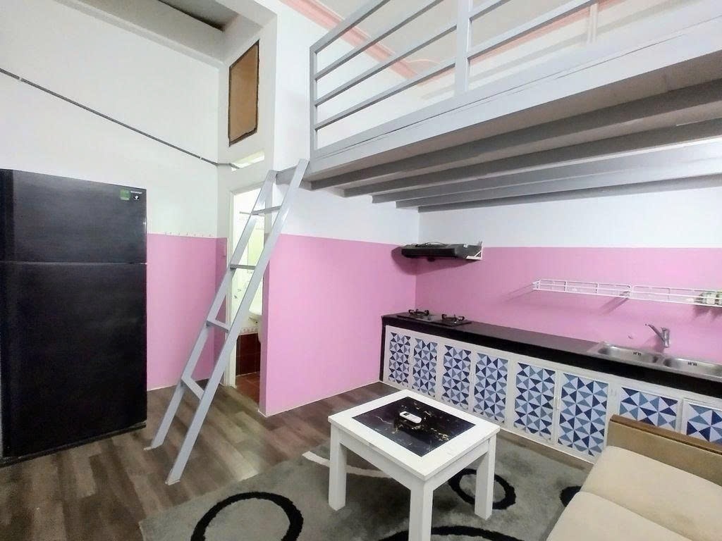 Phòng trọ Duplex 25m2 tại PTC House Nguyễn Đình Chiểu - Quận 1 - Phòng khách