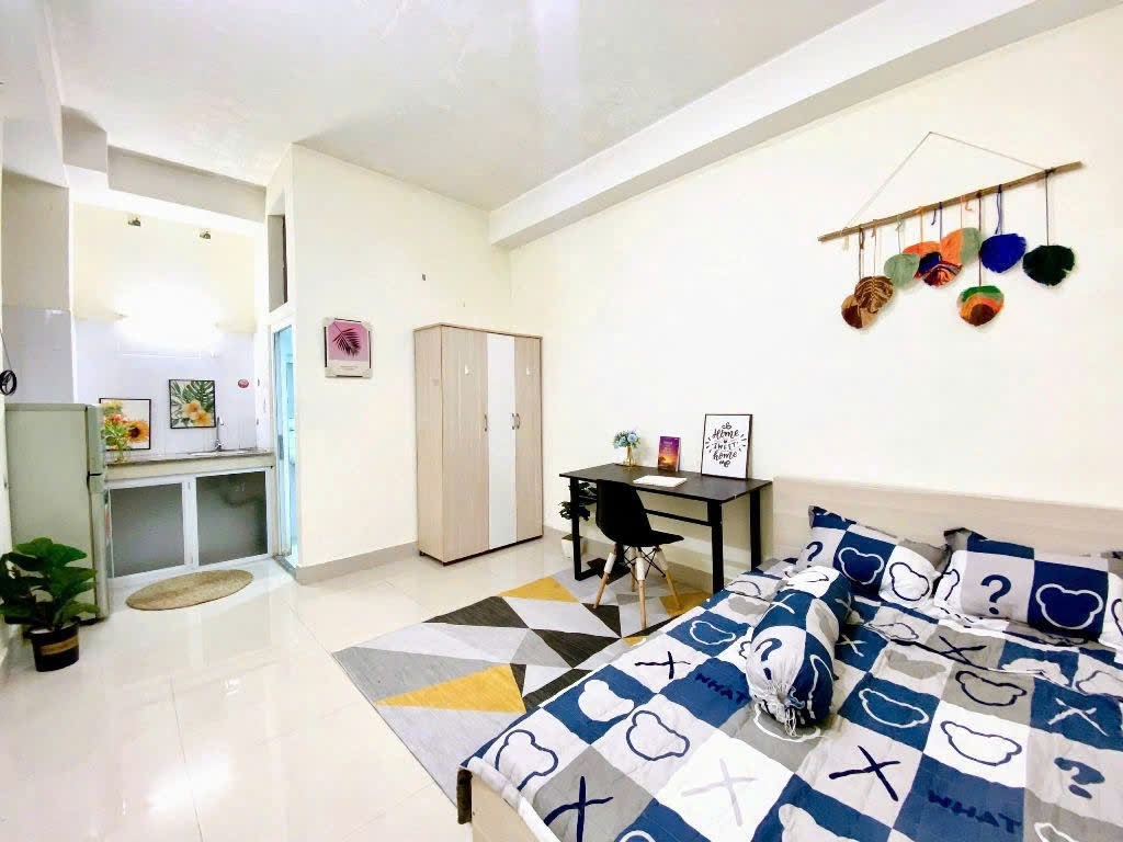 Phòng trọ Studio 20m2 tại Roomy Home Cộng Hòa - Tân Bình - Phòng ngủ