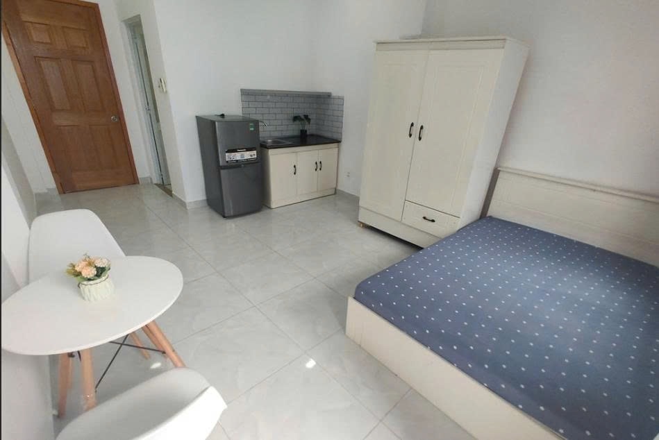 Phòng trọ Studio 25m2 tại PTC House Cách Mạng Tháng 8 - Quận 3 - Phòng ngủ