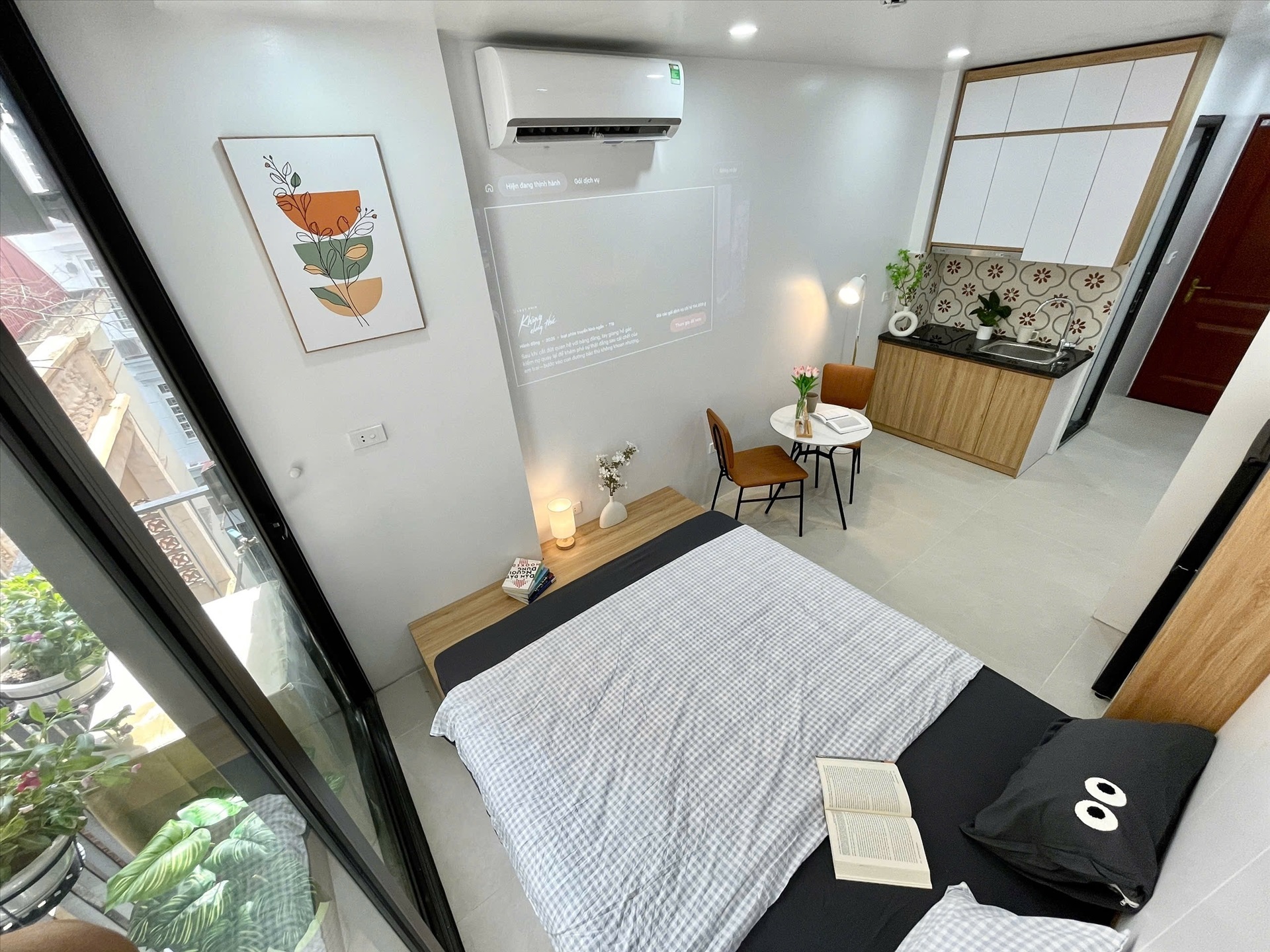 Phòng trọ Studio 26m2 tại Airstay Hoàng Quốc Việt - Cầu Giấy - Phòng bếp
