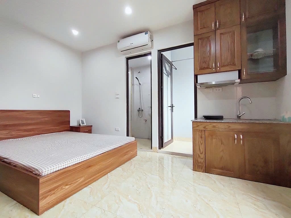 Phòng trọ Studio 30m2 tại PTC House Phương Mai - Đống Đa  - Phòng ngủ