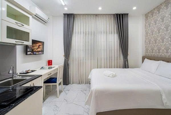 Phòng trọ Studio 20m2 tại PTC House Nguyễn Phi Khanh - Quận 1 - Phòng ngủ