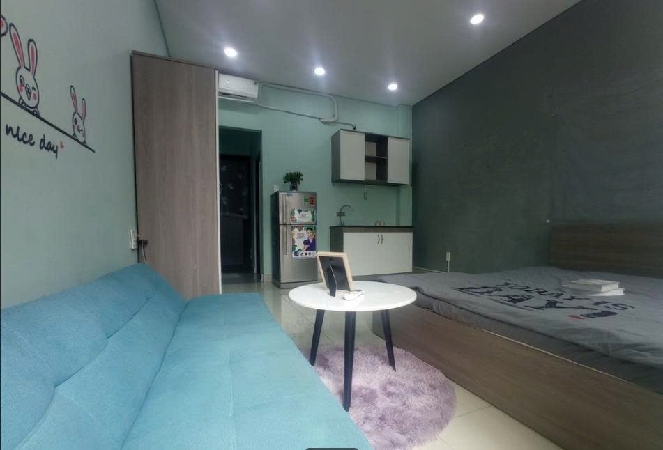 Phòng trọ Studio 25m2 tại PTC House Thạch Thị Thanh - Quận 1 - Phòng ngủ