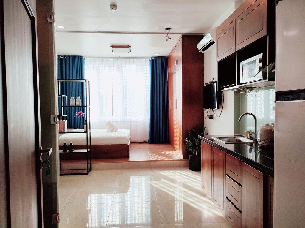 Phòng trọ Studio 30m2 tại PTC House 2 Cách Mạng Tháng 8 - Quận 10 - Phòng khách
