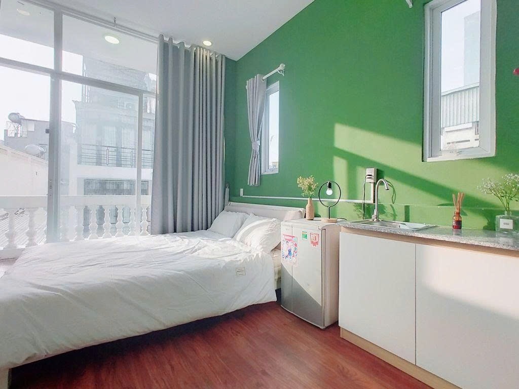 Phòng trọ Studio 20m2 tại PTC House 1 Trần Đình Xu - Quận 1 - Phòng ngủ