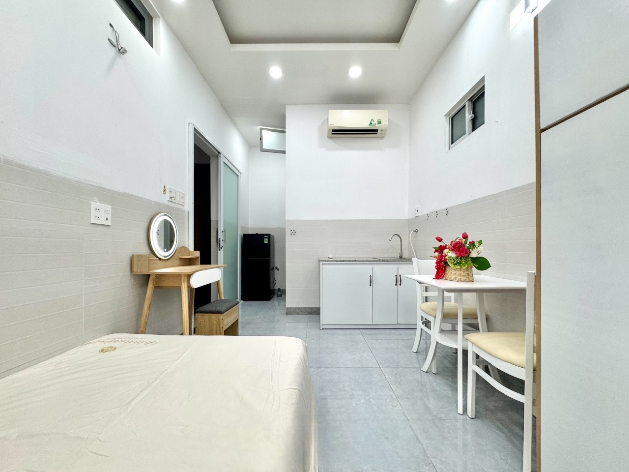 Phòng trọ Studio 25m2 tại H2 House Phú Thạnh - Tân Phú - Phòng ngủ