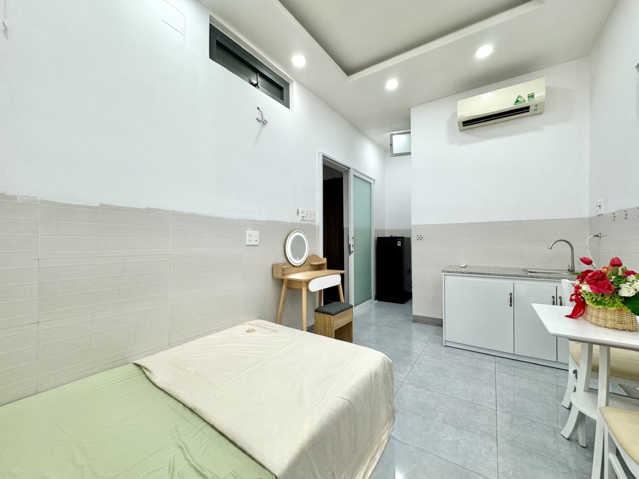 Phòng trọ Studio 25m2 tại H2 House Phú Thạnh - Tân Phú - Phòng ngủ