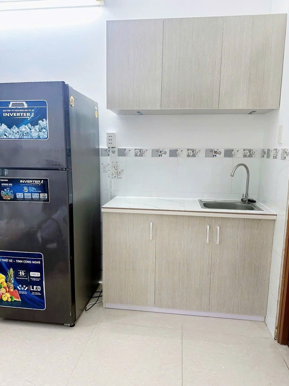 Phòng trọ Studio 25m2 tại AC House 2 Thống Nhất - Gò Vấp - Phòng bếp