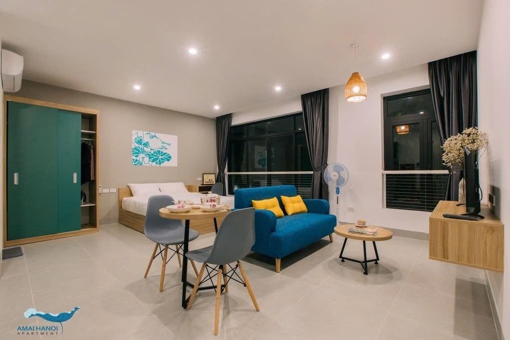 Phòng trọ Studio 40m2 tại PTC House Hàm Nghi - Nam Từ Liêm - Phòng khách