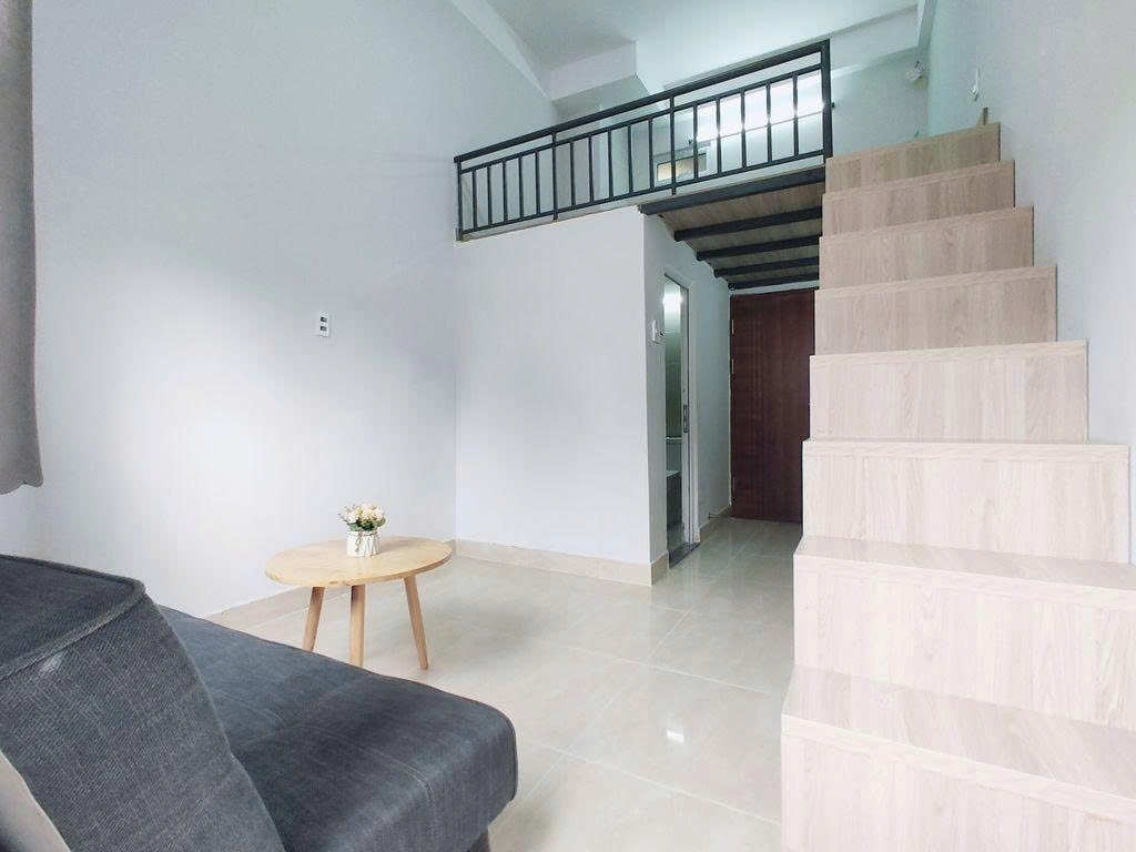 Phòng trọ Duplex 25m2 tại PTC House Khuông Việt - Tân Phú - Phòng khách