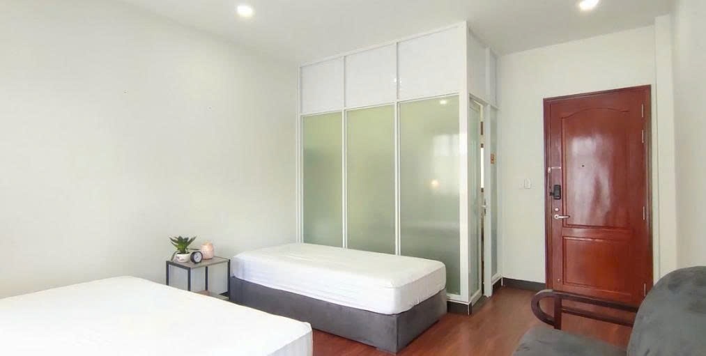 Phòng trọ Studio 25m2 tại PTC House Trần Quý Khoách - Quận 1 - Phòng ngủ