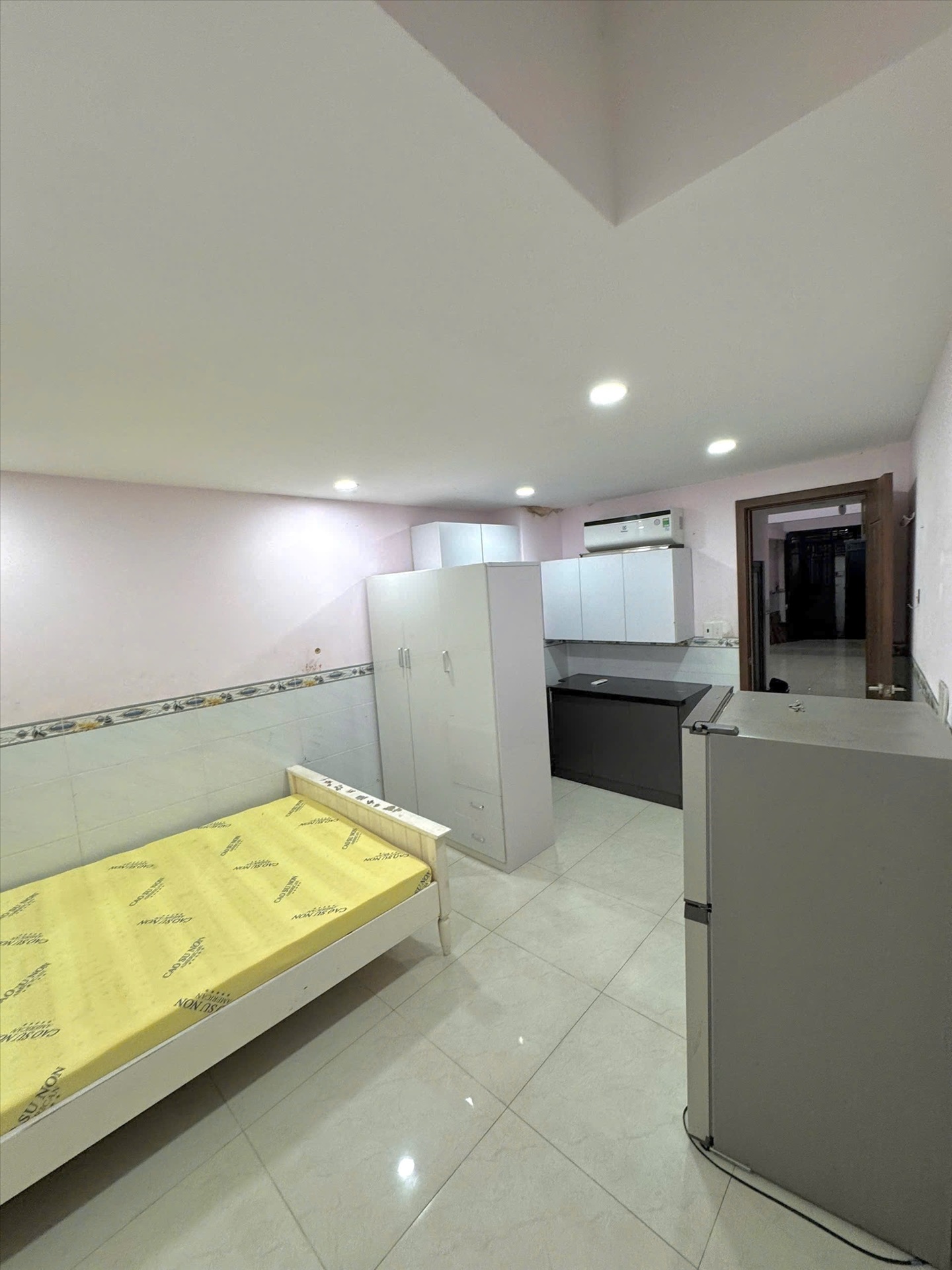 Phòng trọ Studio 28m2 tại Mer's House Trần Văn Đang - Quận 3 - Phòng ngủ