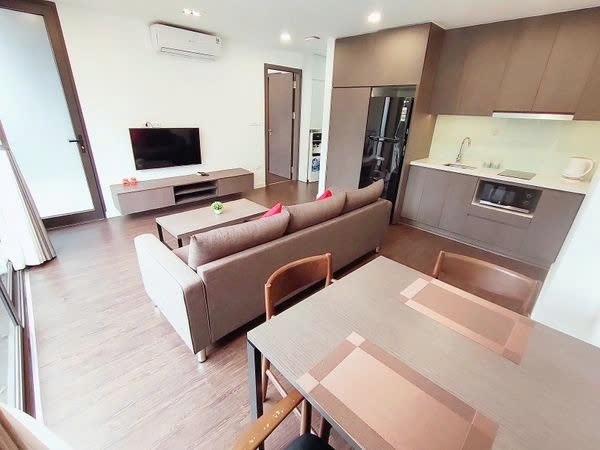 Phòng trọ 1 Phòng ngủ 50m2 tại PTC House Tô Ngọc Vân - Tây Hồ  - Phòng khách