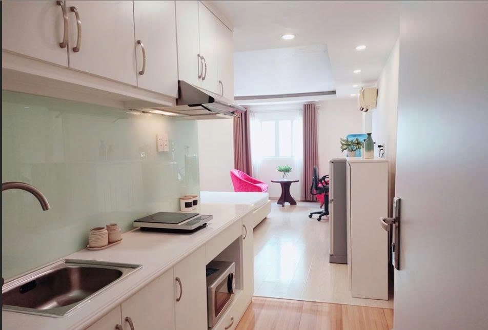 Phòng trọ Studio 50m2 tại PTC House Thái Văn Lung 1 - Quận 1 - Phòng bếp
