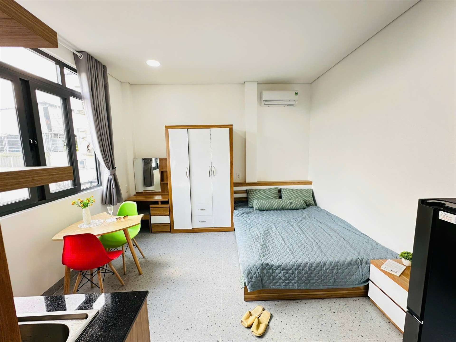 Phòng trọ Studio 30m2 tại AT Home Hoàng Sa - Quận 3 - Phòng ngủ