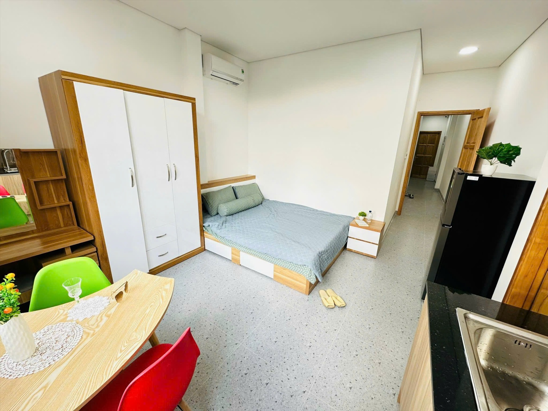 Phòng trọ Studio 30m2 tại AT Home Hoàng Sa - Quận 3 - Phòng ngủ