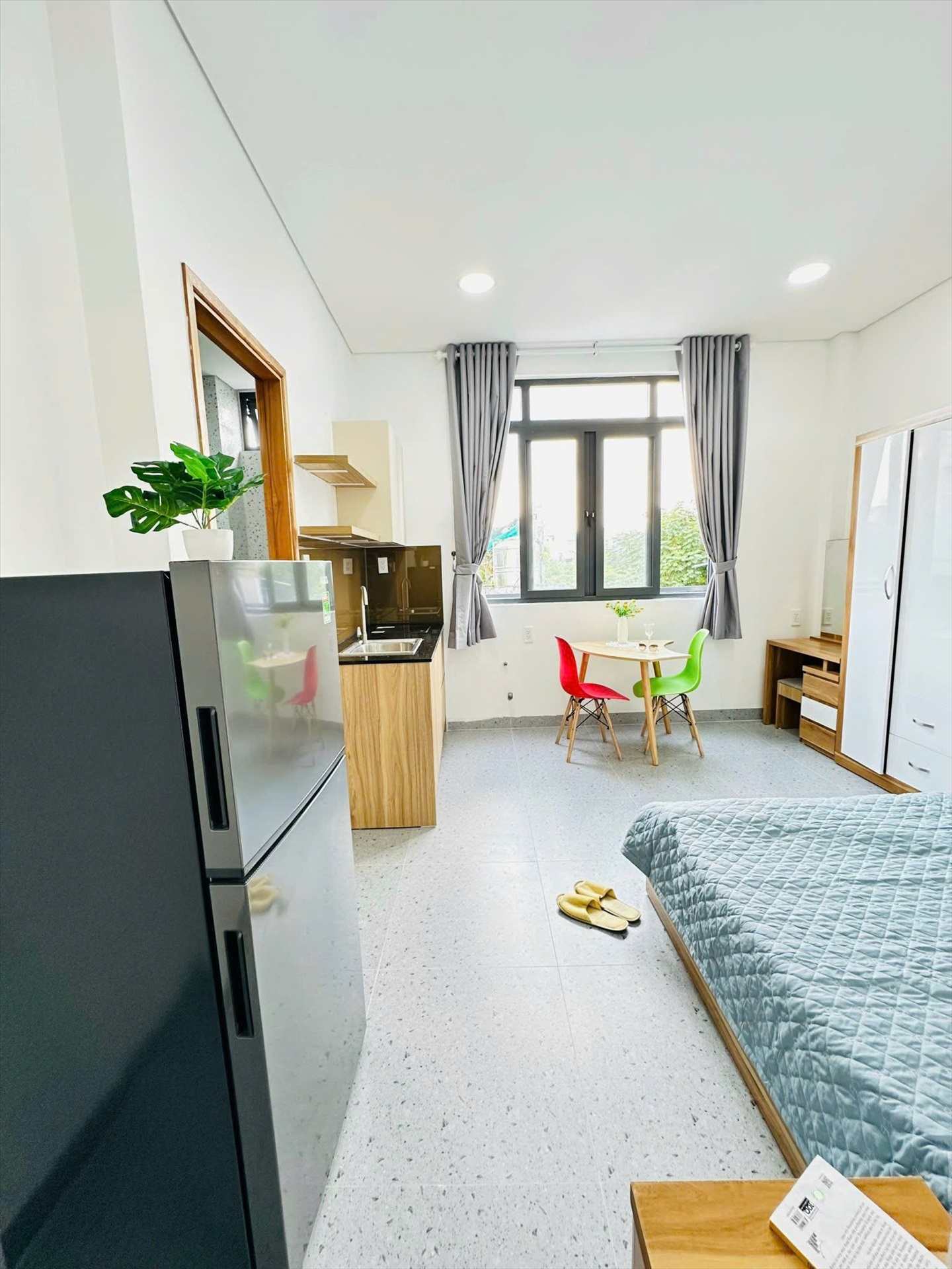 Phòng trọ Studio 30m2 tại AT Home Hoàng Sa - Quận 3 - Phòng ngủ