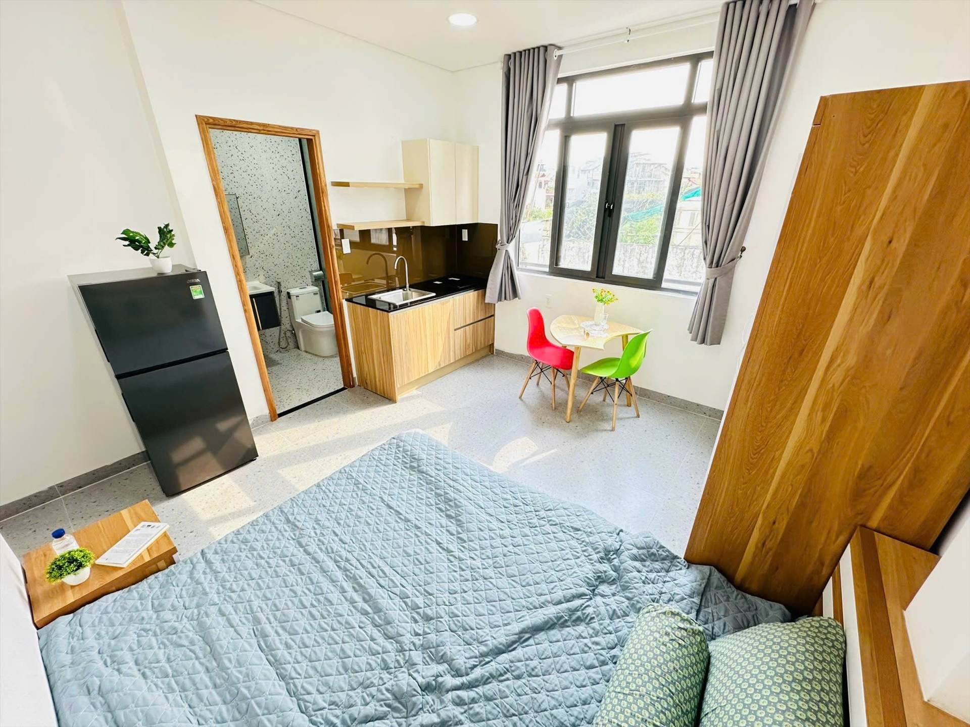 Phòng trọ Studio 30m2 tại AT Home Hoàng Sa - Quận 3 - Phòng ngủ