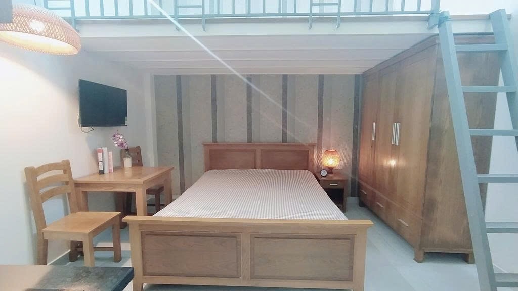 Phòng trọ Duplex 20m2 tại PTC House Bà Lê Chân - Quận 1 - Phòng ngủ