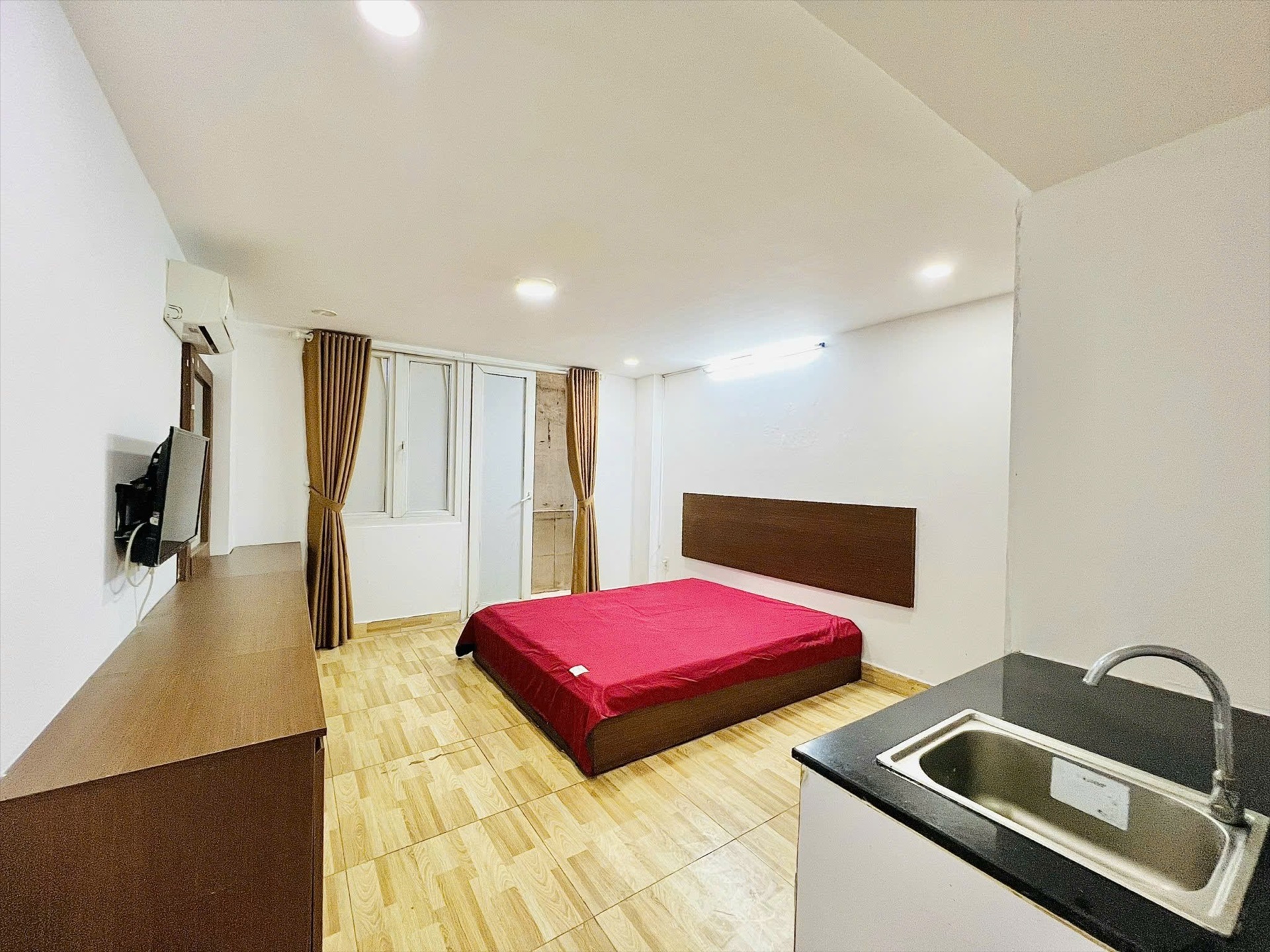 Phòng trọ Studio 25m2 tại AT House Nhất Chi Mai 1 - Tân Bình - Phòng ngủ