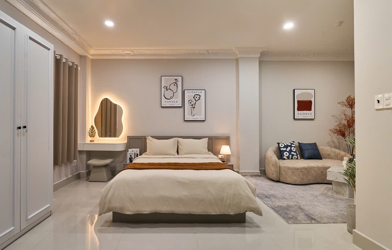 Phòng trọ Studio 30m2 tại TN House Bạch Đằng 1 - Tân Bình - Phòng ngủ