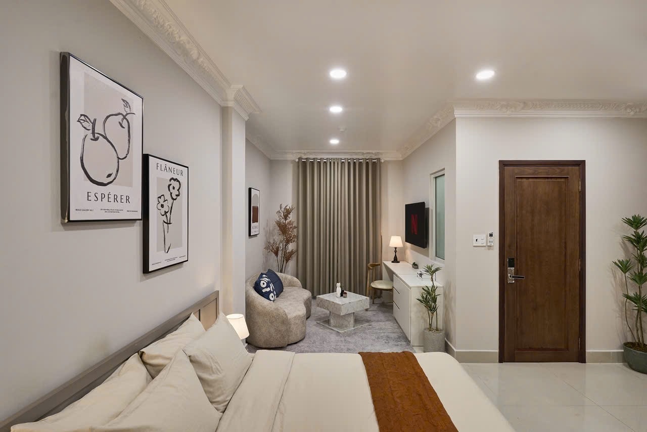 Phòng trọ Studio 30m2 tại TN House Bạch Đằng 1 - Tân Bình - Phòng ngủ