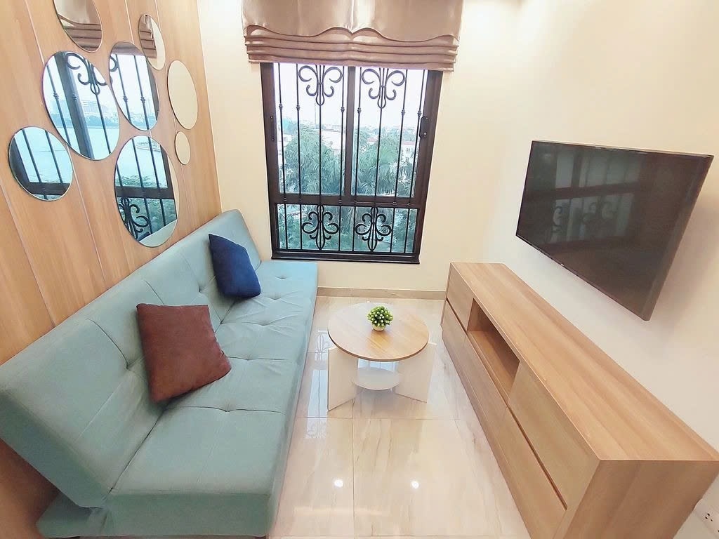 Phòng trọ 1 Phòng ngủ 40m2 tại PTC House Lạc Long Quân - Tây Hồ  - Phòng khách