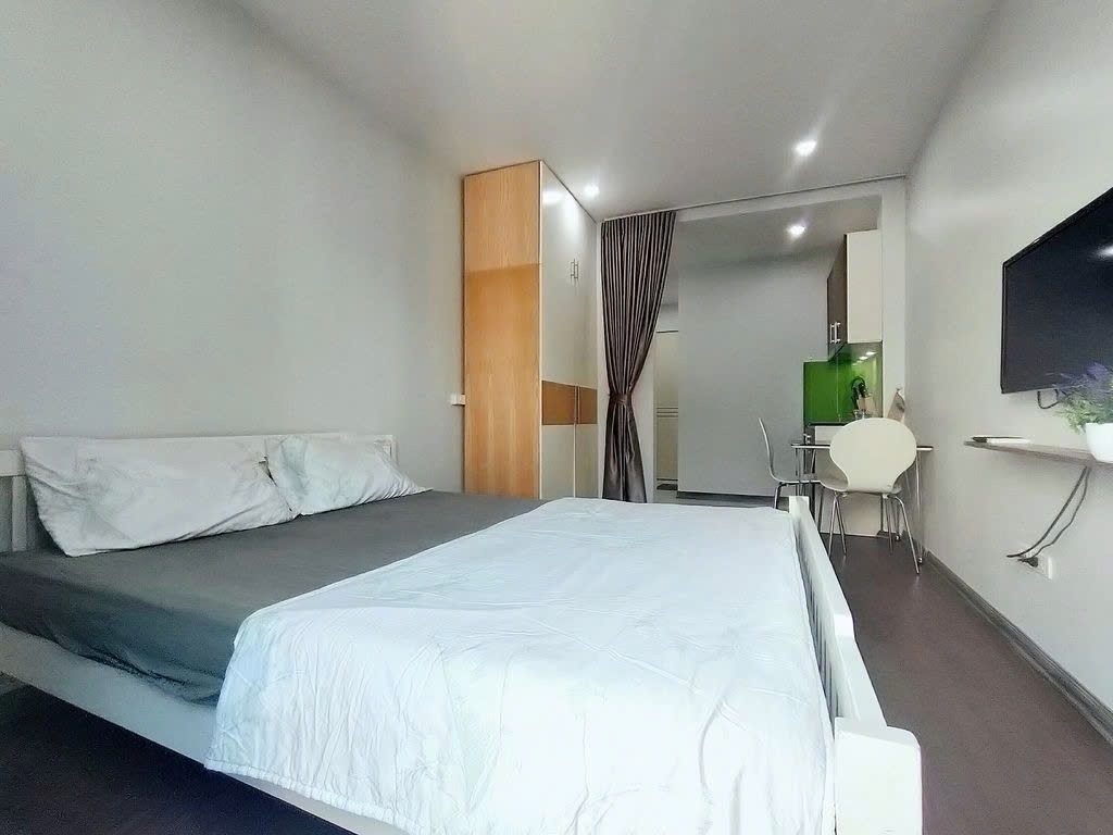 Phòng trọ Studio 30m2 tại PTC House Thuỵ Khuê  - Tây Hồ - Phòng ngủ