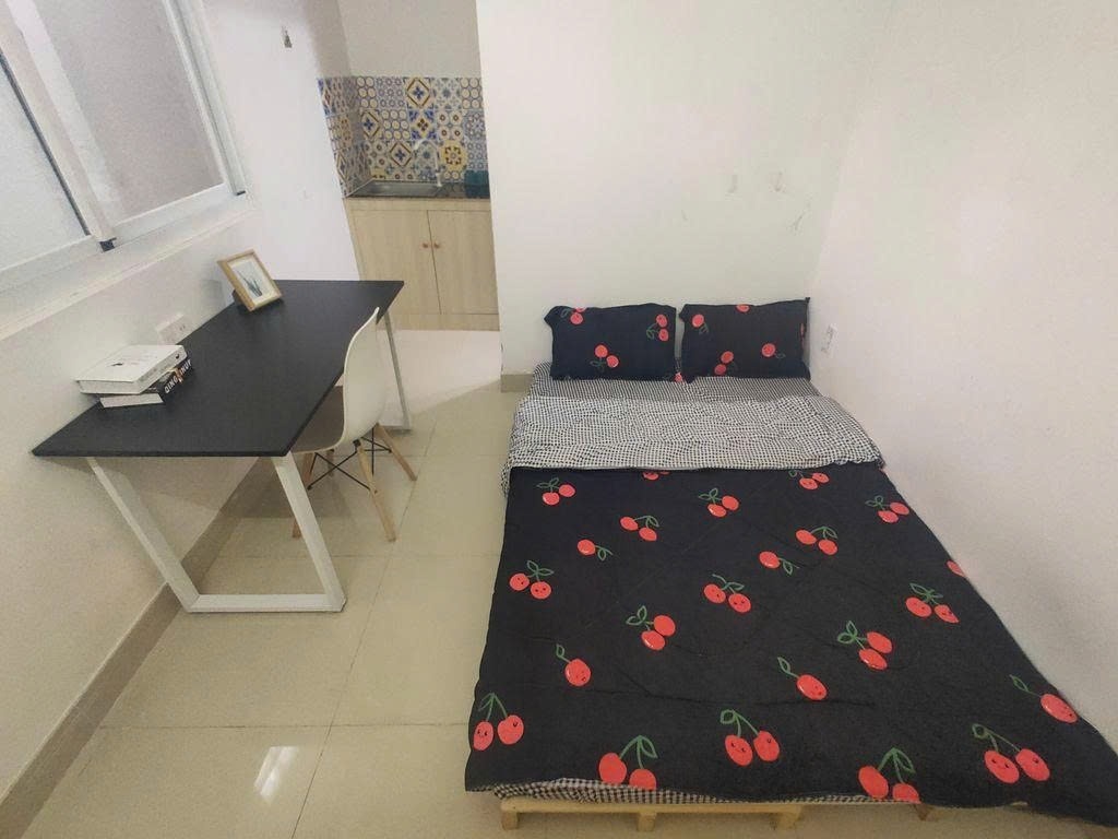 Phòng trọ Studio 20m2 tại PTC House Thép Mới - Tân Bình - Phòng ngủ
