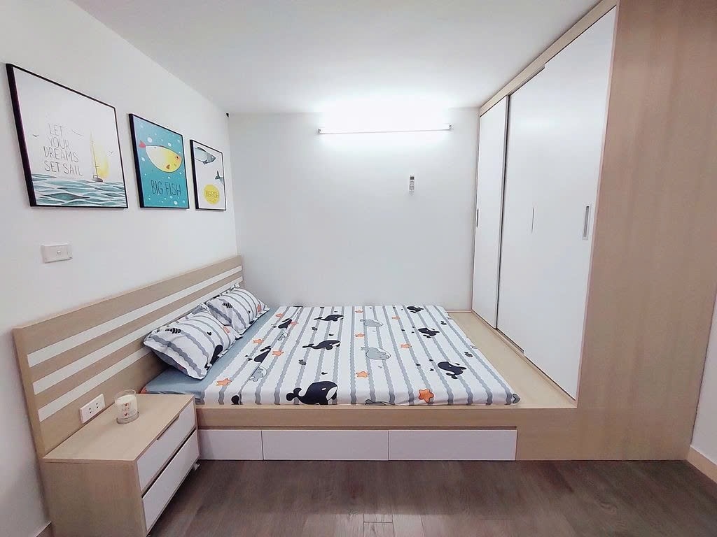 Phòng trọ Studio 30m2 tại PTC House Thịnh Quang - Đống Đa  - Phòng ngủ