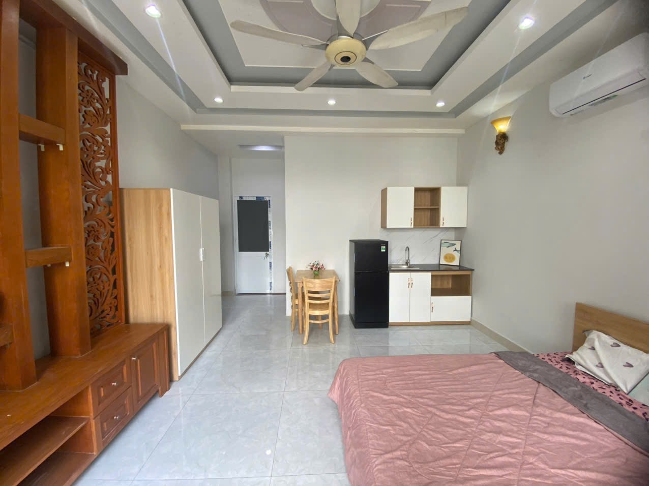 Phòng trọ Studio 25m2 tại CN House Cống Lở - Tân Bình - Phòng ngủ
