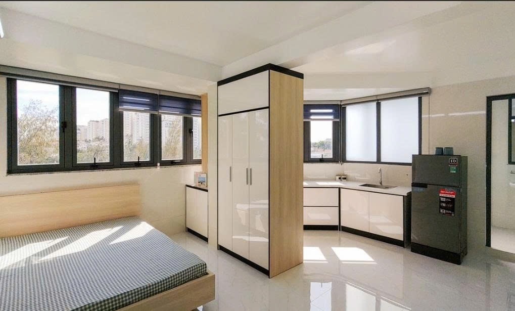 Phòng trọ Studio 34m2 tại PTC House Đường số 54 - Quận 7 - Phòng ngủ