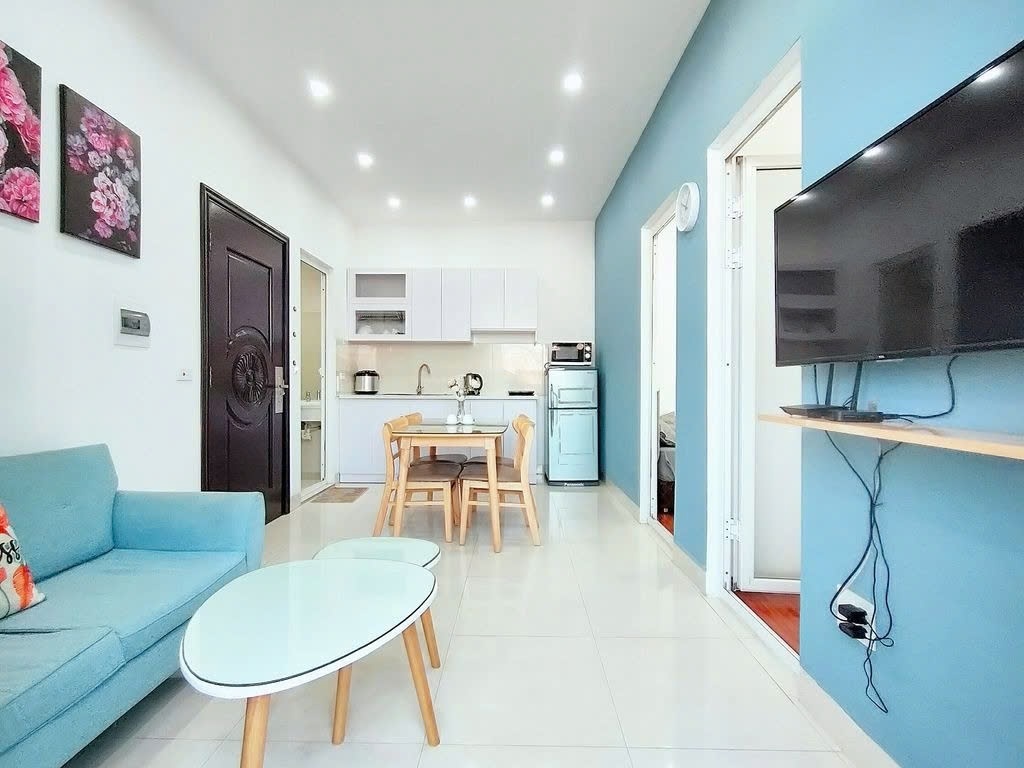 Phòng trọ 2 Phòng ngủ 50m2 tại PTC House Âu Cơ - Tây Hồ - Phòng khách