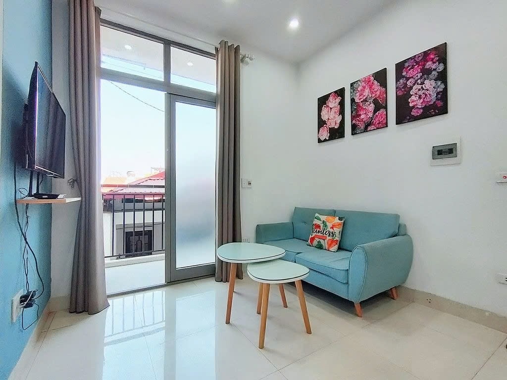 Phòng trọ 2 Phòng ngủ 50m2 tại PTC House Âu Cơ - Tây Hồ - Phòng khách