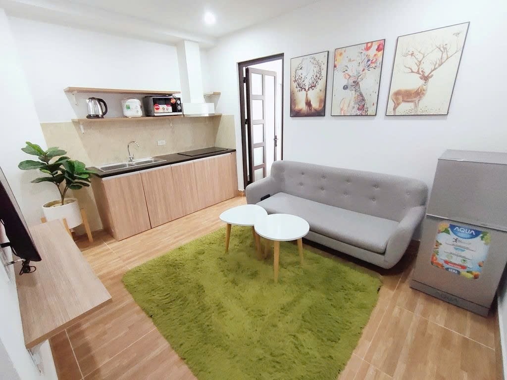Phòng trọ 1 Phòng ngủ 40m2 tại PTC House 1 Quan Hoa - Cầu Giấy - Phòng khách