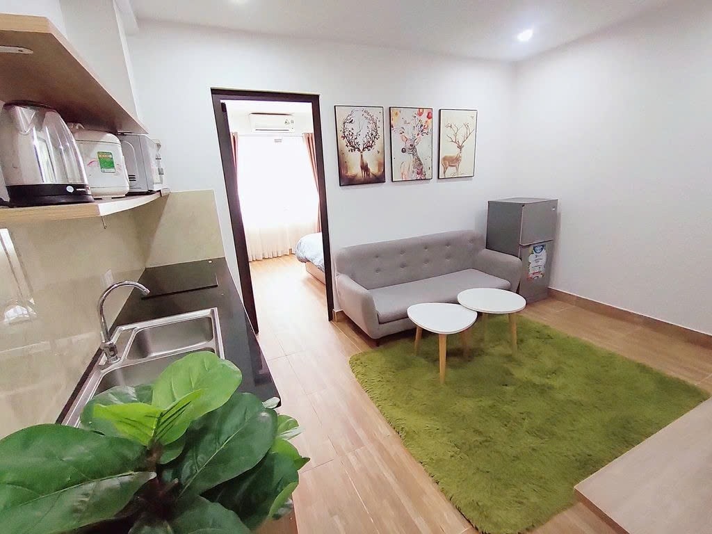 Phòng trọ 1 Phòng ngủ 40m2 tại PTC House 1 Quan Hoa - Cầu Giấy - Phòng khách