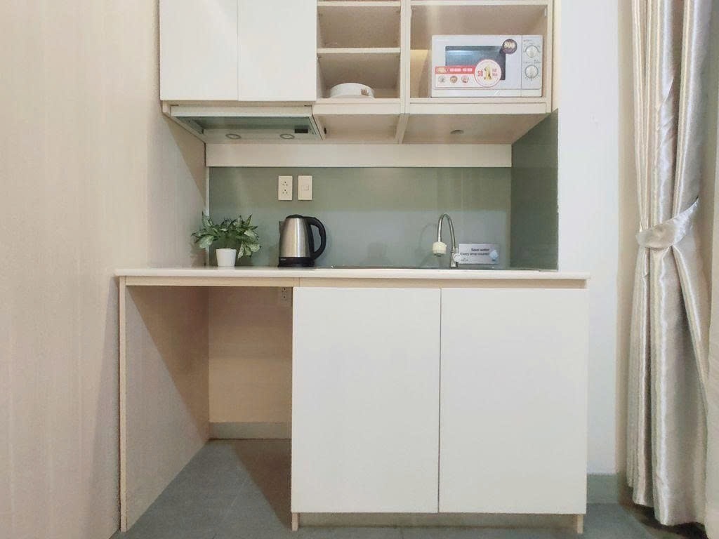 Phòng trọ Studio 20m2 tại PTC House 3 Trần Hưng Đạo - Quận 1 - Phòng bếp