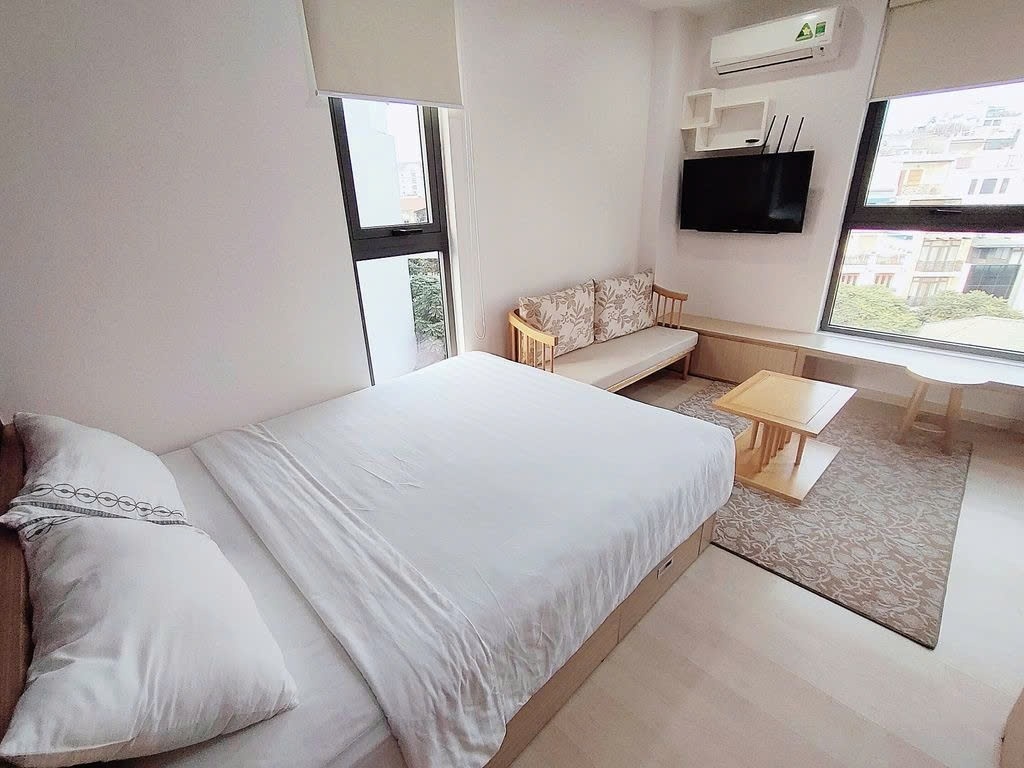 Phòng trọ Studio 28m2 tại PTC House 1 Đào Tấn - Ba Đình - Phòng ngủ