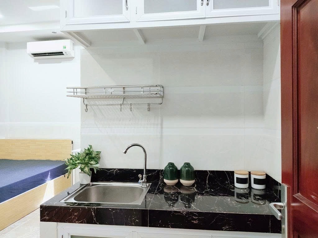 Phòng trọ Studio 25m2 tại PTC House 4 Trần Xuân Soạn - Quận 7 - Phòng bếp