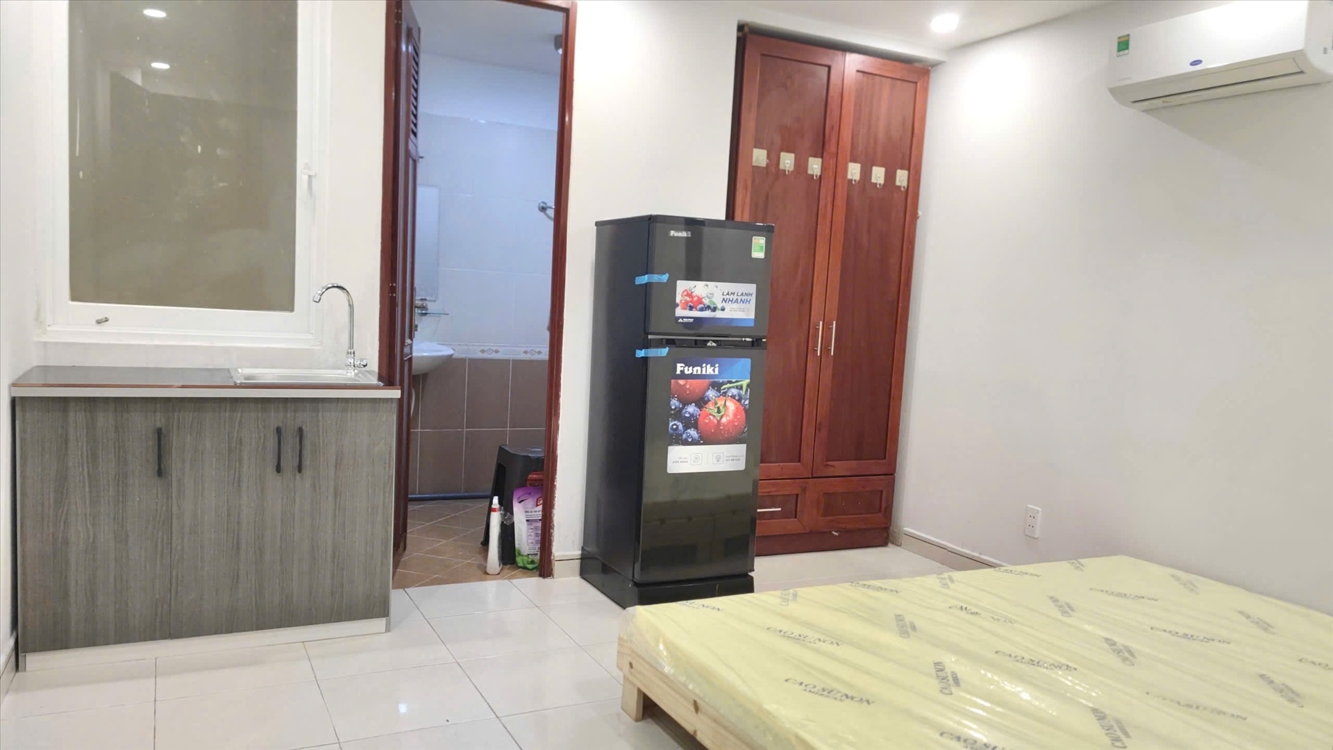 Phòng trọ Studio 20m2 tại LL Home Phạm Phú Thứ - Tân Bình - Phòng ngủ
