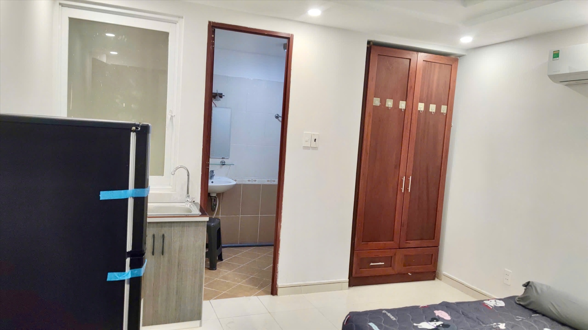 Phòng trọ Studio 20m2 tại LL Home Phạm Phú Thứ - Tân Bình - Phòng ngủ